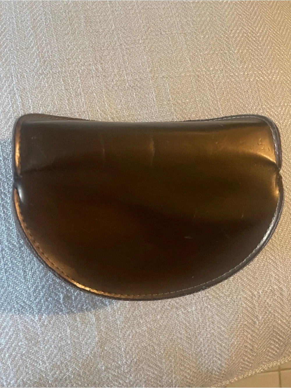 Gucci  Woman or Man's Leather sunglass  Case in Dark Brown fully lined